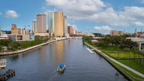 A crew aboard one of our Tampa Riverwalk rentals